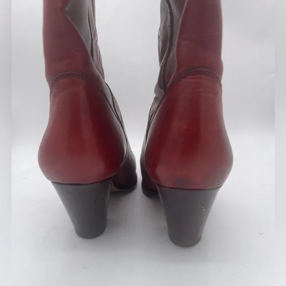 Nobil’s Vintage Western Red Leather Cowboy Boots Women’s Size 7.5 - Picture 5 of 8